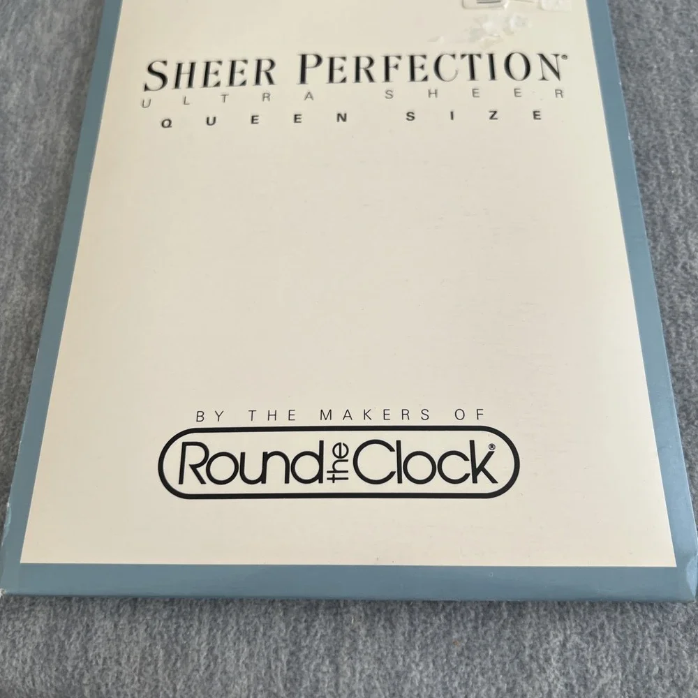 Sheer Perfection Ultra‎ Sheer Queen Size Pantyhose Grey Vintage Montgomery Ward